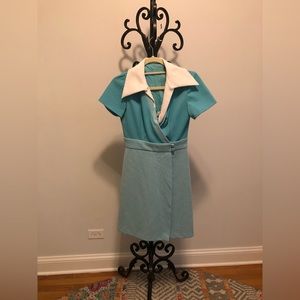 Vintage Blue 50’s Style Dress with Collar